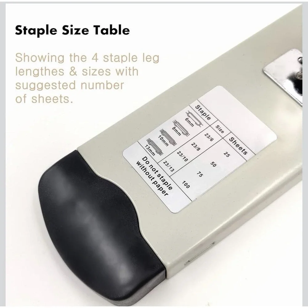 100 Sheet Heavy Duty Stapler High Capacity Large Paper Staple NEW